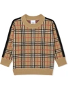 BURBERRY ICON STRIPE WOOL SWEATER,11691013