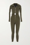 CORDOVA SIGNATURE IN THE BOOT BELTED STRIPED SKI SUIT