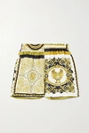 VERSACE PRINTED SILK-TWILL SHORTS