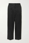 JIL SANDER CROPPED COTTON-GABARDINE STRAIGHT-LEG trousers