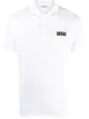 Valentino Vltn Patch Cotton Jersey Polo In White