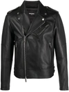 Dsquared2 Kiodo Leather Jacket In Black