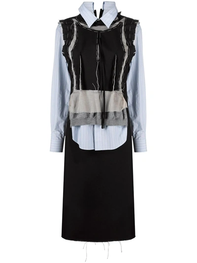 Maison Margiela Multi-panel Design Dress In Black