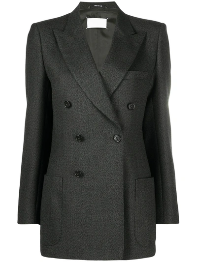 Maison Margiela Single-breasted Peak-lapel Blazer In Green