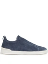 ERMENEGILDO ZEGNA TRIPLE STITCH LOW-TOP SNEAKERS