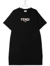 FENDI TEEN LOGO-PRINT T-SHIRT DRESS