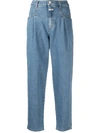 CLOSED HIGH RISE TAPERED-LEG JEANS