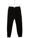 STONE ISLAND JUNIOR TEEN LOGO-PATCH TRACK TROUSERS