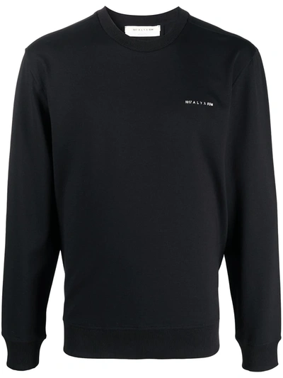 Alyx Logo Plaque Long-sleeved Jumper In Black