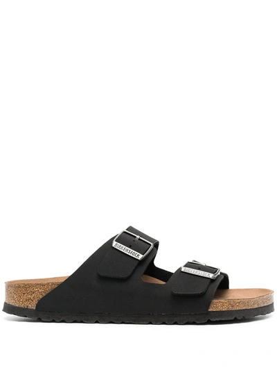 Birkenstock Arizona Vegan Buckle Sandals In Black
