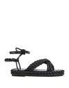 Valentino Garavani Woman Sandals Black Size 6 Leather In Black