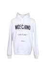 Moschino Logo-print Cotton Hoodie In White