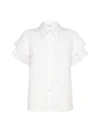 P.A.R.O.S.H POPE PLEATED-SLEEVES COTTON-BLEND SHIRT,D381010 POPE001