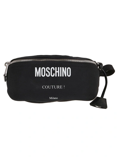 Moschino Belt Bag In Fantasia Nero