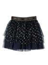 ALBERTA FERRETTI NAVY-BLUE AND GOLD SKIRT,11691060