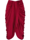 ISABEL MARANT DRAPE-DETAIL HIGH-WAISTED SKIRT