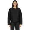 Totême Balloon-sleeve Collarless Bomber Jacket In 200 Black