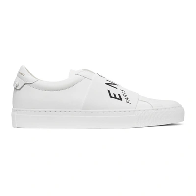 Givenchy Urban Trainers In White Leather With Logo