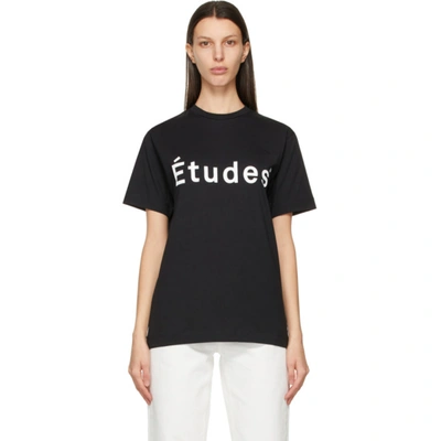 Etudes Studio Etudes 黑色 Wonder “etudes” T 恤 In Black