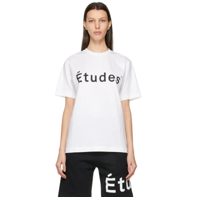 Etudes Studio Etudes 白色 Wonder “etudes” T 恤 In White