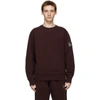 HELMUT LANG BURGUNDY PATCH SWEATSHIRT