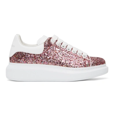 Alexander Mcqueen Ssense Exclusive Pink Galaxy Glitter Oversized Sneakers