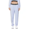 ALEXANDER WANG T BLUE STRETCH CORDUROY LOUNGE trousers