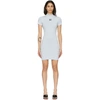 ALEXANDER WANG T BLUE LOGO PATCH BODYCON DRESS