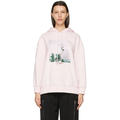 Stella Mccartney Bunny-print Drawstring Hoodie In Pink