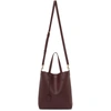 SAINT LAURENT BURGUNDY TOY NORTH/SOUTH SHOPPING TOTE