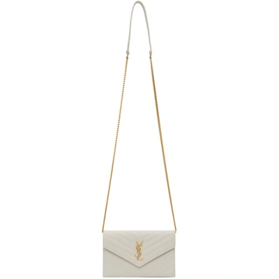 Saint Laurent 灰白色 Envelope 单肩包 In 9207 White