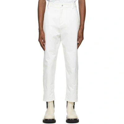 Valentino Baggy Fit Tapered Trousers In White