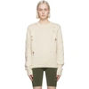 HELMUT LANG OFF-WHITE DISTRESSED SWEATER