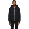 Balmain Textured Logo Zipped Hoodie In 0pa Noir