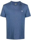 Polo Ralph Lauren Classic Fit Jersey Crewneck T-shirt Man T-shirt Slate Blue Size Xxl Cotton