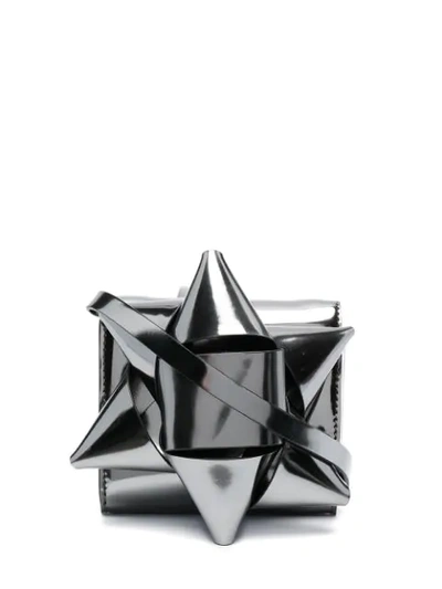 Mm6 Maison Margiela Star-embellished Compact Wallet In Grey