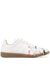 Maison Margiela Replica Paint-splatter Sneakers In White