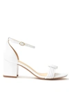 Alexandre Birman Malica 60mm Block Heel Sandals In White