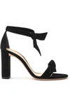 Alexandre Birman Women's Clarita Suede Block Sandal In Black In Black