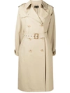 Nili Lotan Belted Cotton-blend Gabardine Trench Coat In Neutrals