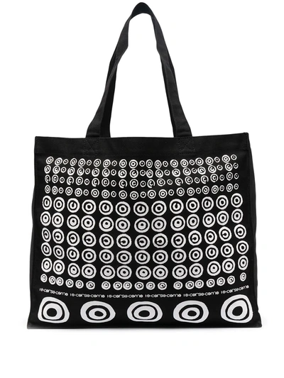 10 Corso Como Circle Logo Canvas Tote In Black