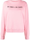 PINKO NO PINK NO PARTY SWEATSHIRT