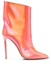 ALEXANDRE VAUTHIER HOLOGRAPHIC POINTED BOOTS