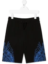 MARCELO BURLON COUNTY OF MILAN TEEN WINGS-PRINT TRACK SHORTS