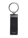 Dolce & Gabbana Calfskin Key Chain With Logo Tag Accessories In Black