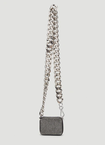 Kara Crystal Mesh Bike Chain Wallet In Multi