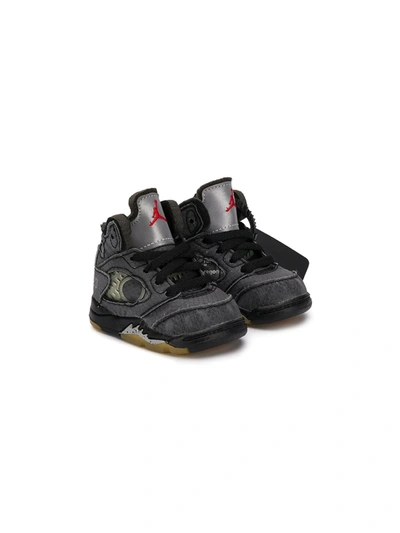 Nike X Off-white Kids' Air Jordan 5 Sneakers In Grey