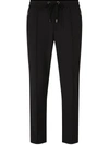 Dolce & Gabbana Tapered Drawstring Trousers In Black