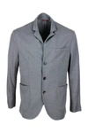 BRUNELLO CUCINELLI BLAZER JACKET IN WOOL PIQUE WITH 3 BUTTONS, PATCH POCKETS WITH VISIBLE STITCHING,MQ8698J01 -C151