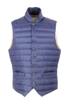BRUNELLO CUCINELLI LIGHTWEIGHT SLEEVELESS GILET IN NYLON PADDED WITH REAL GOOSE DOWN,MR4051782 -C5022